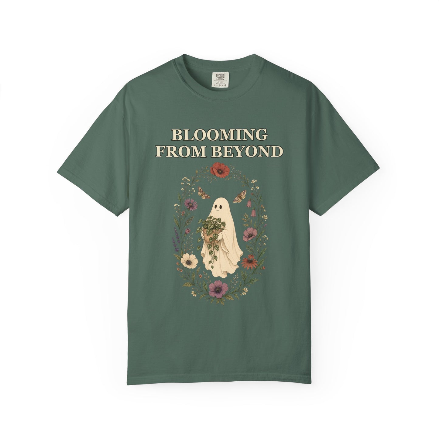 Floral Ghost Halloween Shirt - Cottagecore Plant Tee