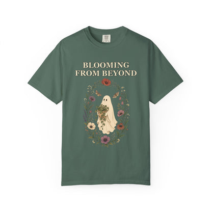 Floral Ghost Halloween Shirt - Cottagecore Plant Tee