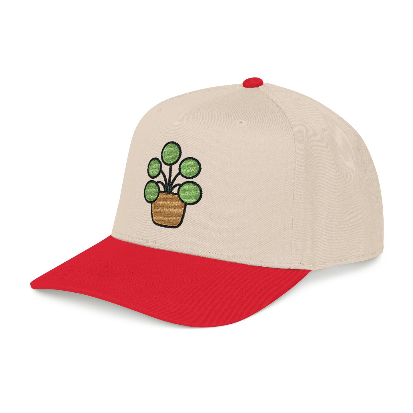 Pilea Party Embroidered Hat - Plant Lover Gift