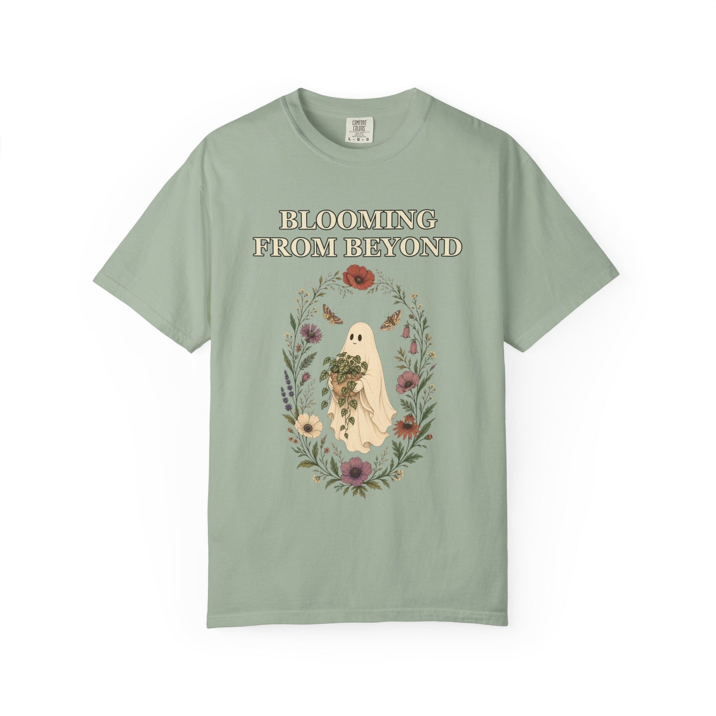 Floral Ghost Halloween Shirt - Cottagecore Plant Tee