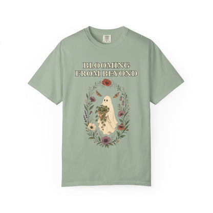 Floral Ghost Halloween Shirt - Cottagecore Plant Tee