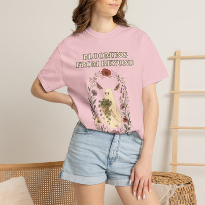 Floral Ghost Halloween Shirt - Cottagecore Plant Tee