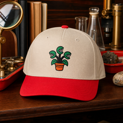 Creep It Growing embroidered hat in Red / Natural