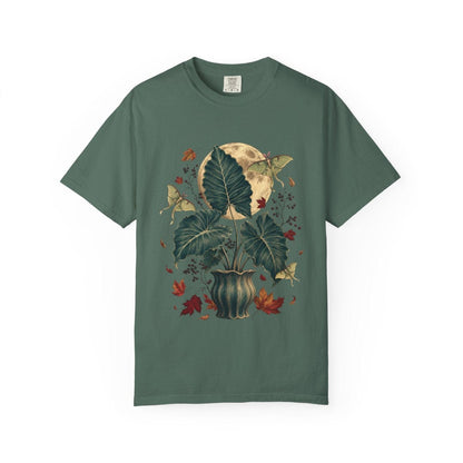 Elephant Ear Moon Garden T-Shirt in blue spruce