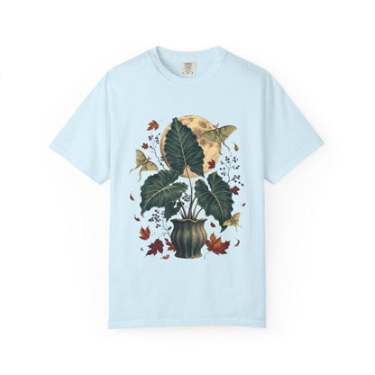 Elephant Ear Moon Garden T-Shirt in chambray