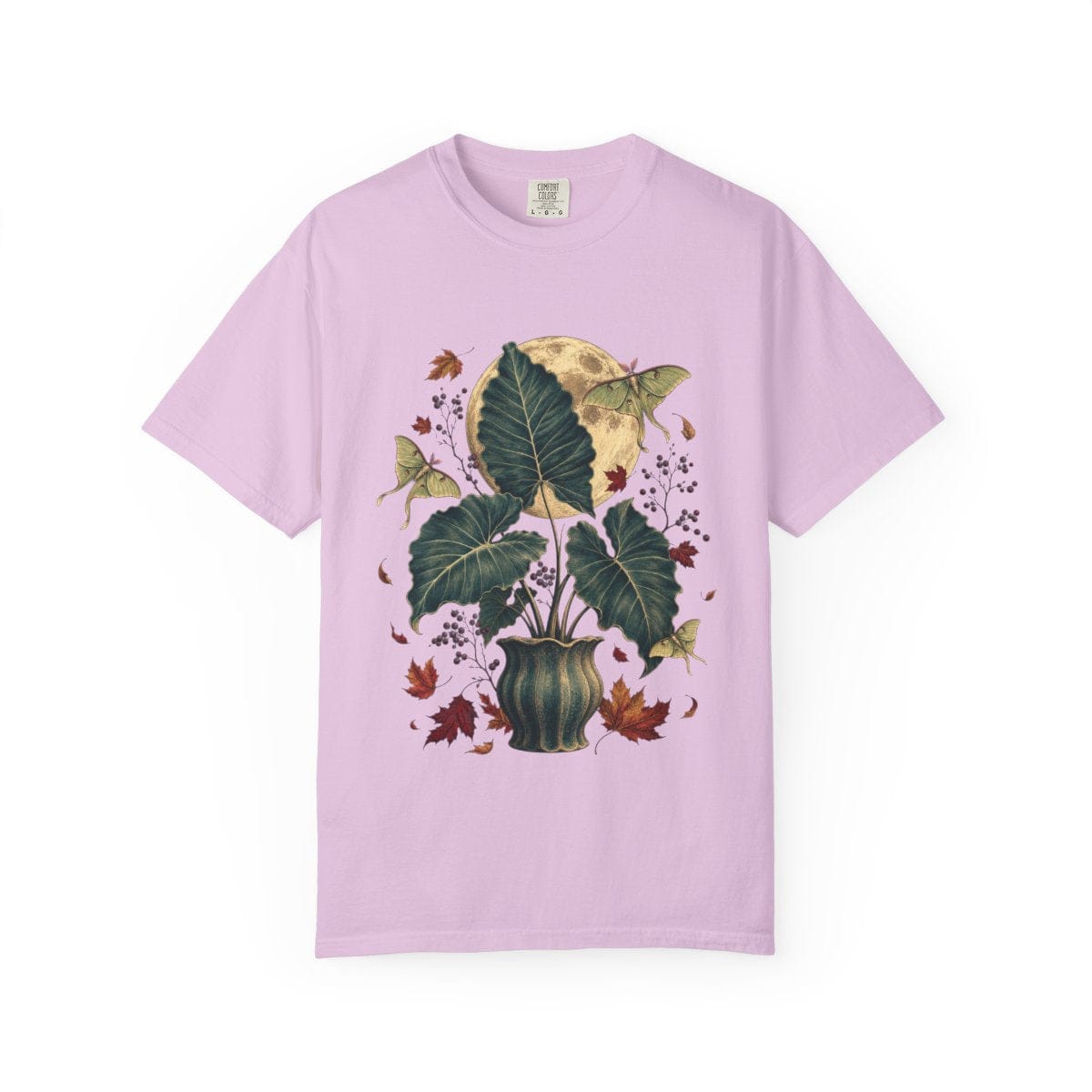 Elephant Ear Moon Garden T-Shirt in orchid