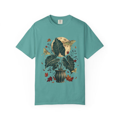 Elephant Ear Moon Garden T-Shirt in seafoam