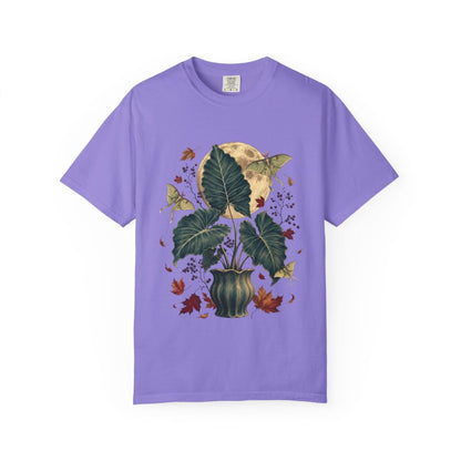 Elephant Ear Moon Garden T-Shirt in violet