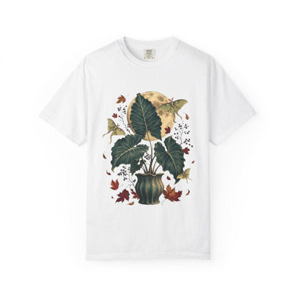 Elephant Ear Moon Garden T-Shirt in white