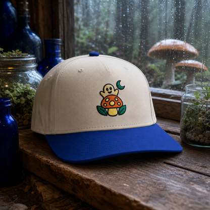 Spore Spirit embroidered hat in Royal / Natural