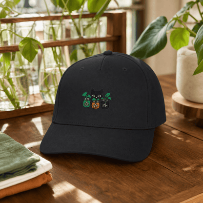 Botanical Vibes Hats One size / Black Black Cat Propagation Embroidered Hat - Witchy Plant Gift