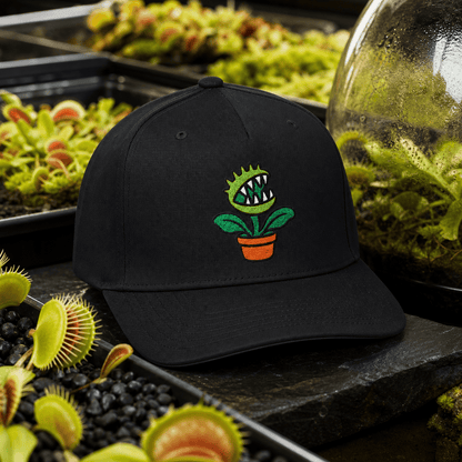 Botanical Vibes Hats One size / Black Fanged Venus Flytrap Embroidered Hat - Carnivorous Plant Gift