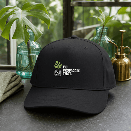 Printify Hats One size / Black I'd Propagate That Monstera Embroidered Hat - Plant Lover Gift