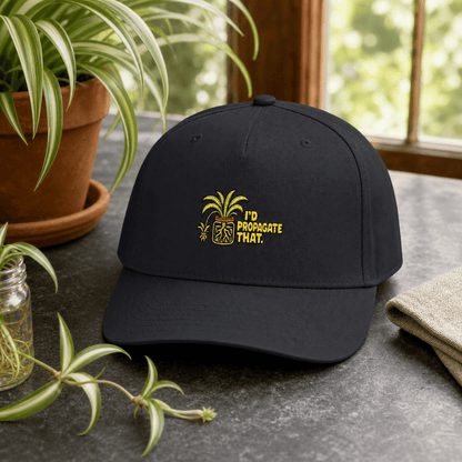 Printify Hats One size / Black I'd Propagate That Spider Plant Embroidered Hat - Plant Gift