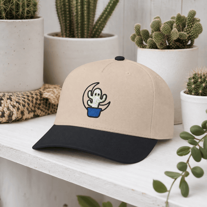 Botanical Vibes Hats One size / Black / Natural Ghost Cactus Embroidered Hat - Spooky Plant Lover Gift