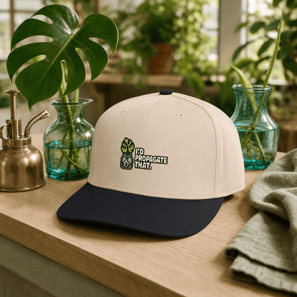 Printify Hats One size / Black / Natural I'd Propagate That Monstera Embroidered Hat - Plant Lover Gift