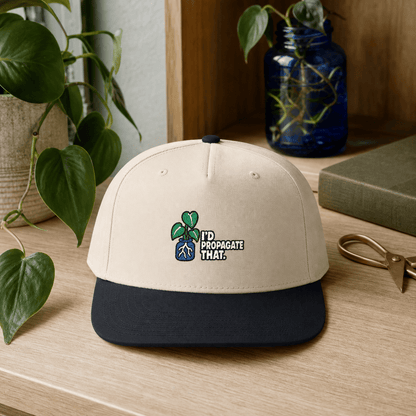 Printify Hats One size / Black / Natural I'd Propagate That Philodendron Embroidered Hat - Houseplant Gift