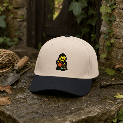 Botanical Vibes Hats One size / Black / Natural Reaper Watering Sprout Embroidered Hat - Gardener Gift