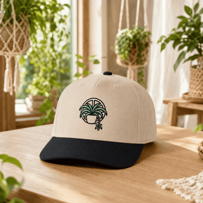 Botanical Vibes Hats One size / Black / Natural Spider Plant Web Embroidered Hat - Halloween Plant Gift