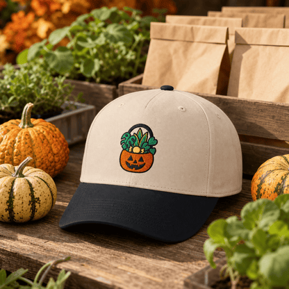 Botanical Vibes Hats One size / Black / Natural Trick or Treat Plant Bucket Embroidered Hat - Plant Gift