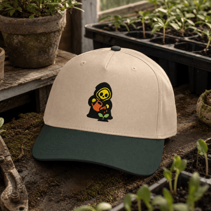 Botanical Vibes Hats One size / Dark Green / Natural Reaper Watering Sprout Embroidered Hat - Gardener Gift