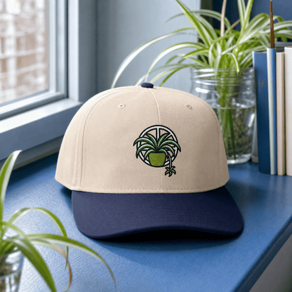 Botanical Vibes Hats One size / Navy / Natural Spider Plant Web Embroidered Hat - Halloween Plant Gift