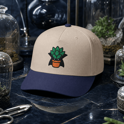 Botanical Vibes Hats One size / Navy / Natural Vampire Succulent Embroidered Hat - Halloween Plant Gift