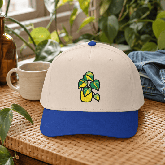 Printify Hats One size / Royal / Natural Golden Pothos Pal Embroidered Hat - Plant Lover Gift