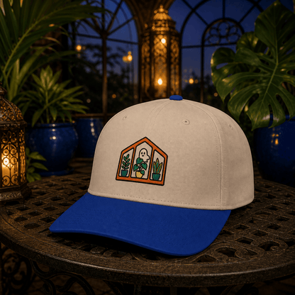 Botanical Vibes Hats One size / Royal / Natural Haunted Greenhouse Embroidered Hat - Halloween Plant Gift
