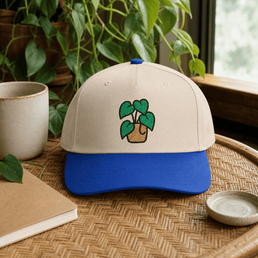 Printify Hats One size / Royal / Natural Heartleaf Homie Embroidered Hat - Plant Lover Gift