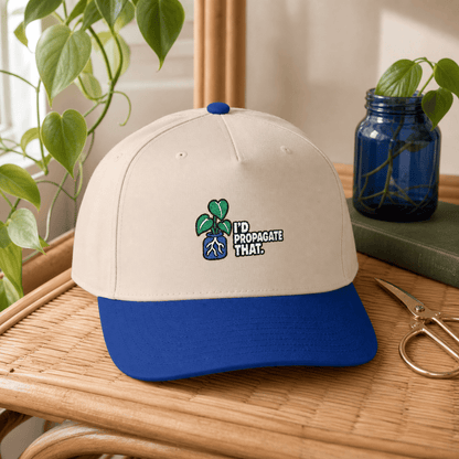 Printify Hats One size / Royal / Natural I'd Propagate That Philodendron Embroidered Hat - Houseplant Gift
