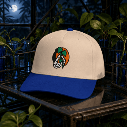 Botanical Vibes Hats One size / Royal / Natural Skeleton Hand Plant Cutting Embroidered Hat - Gothic Gift