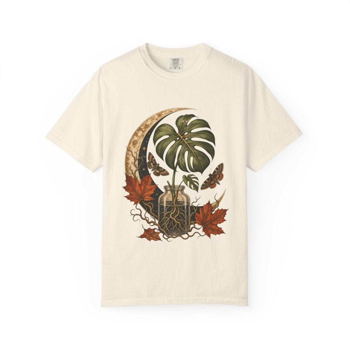 Moonlit Monstera Propagation T-Shirt in ivory