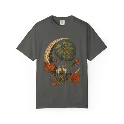Moonlit Monstera Propagation T-Shirt in pepper