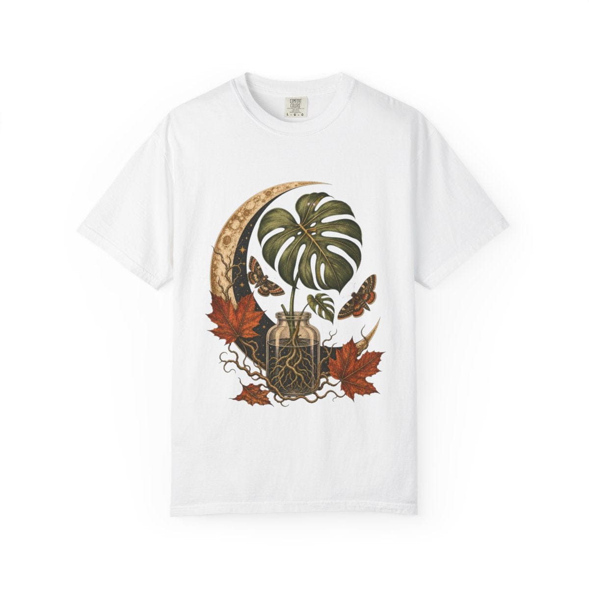 Moonlit Monstera Propagation T-Shirt in white