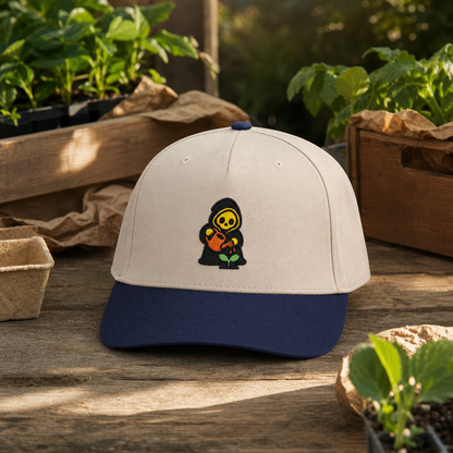 Reap What You Grow embroidered hat in Navy / Natural