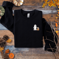 Cute Ghost Dog Pumpkin Halloween Sweatshirt – Cozy Unisex