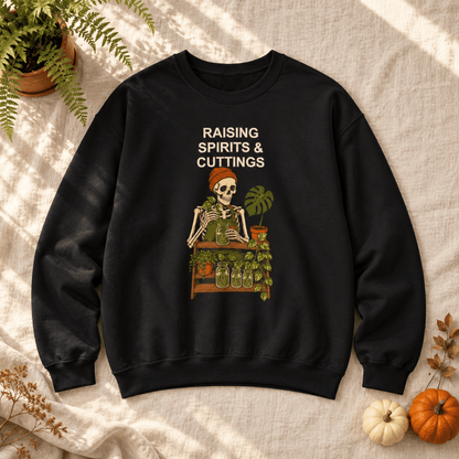BotanicalVibes Sweatshirt S / Black Raising Spirits & Cuttings Sweatshirt - Skeleton Plants