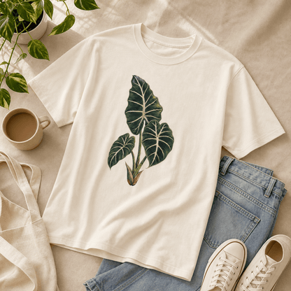Printify T-Shirt Alocasia Velvet Graphic T-Shirt - Plant Lover Gift