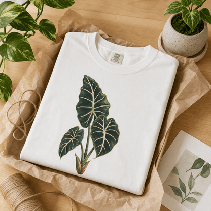 Printify T-Shirt Alocasia Velvet Graphic T-Shirt - Plant Lover Gift