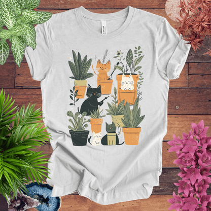 Printify T-Shirt Ash / S Feline Green Thumb T-Shirt
