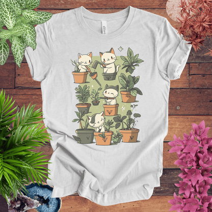 Printify T-Shirt Ash / S Kittens in the Garden T-Shirt