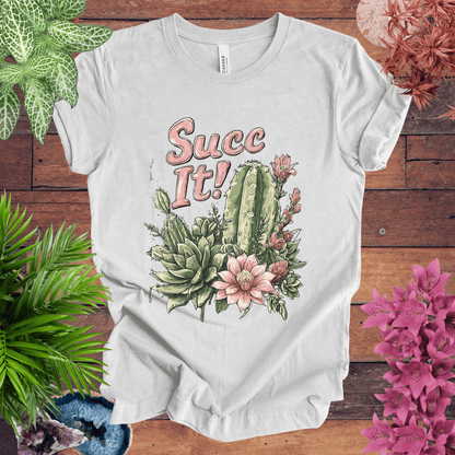 Printify T-Shirt Ash / S Succ It! - Cactus Lover T-Shirt