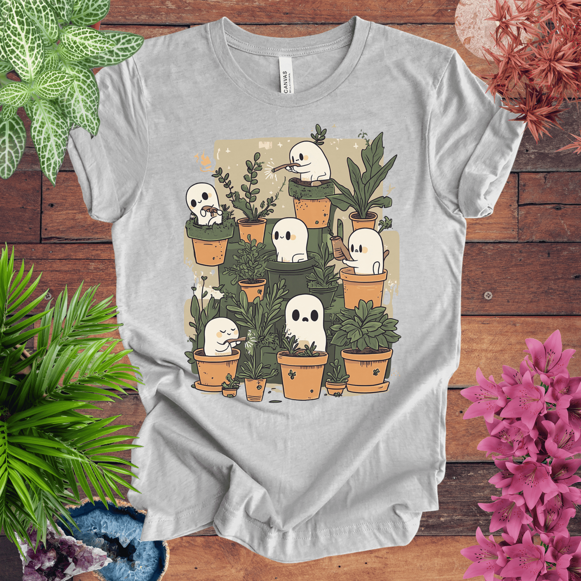 Printify T-Shirt Athletic Heather / S Haunted Garden Vibes T-Shirt
