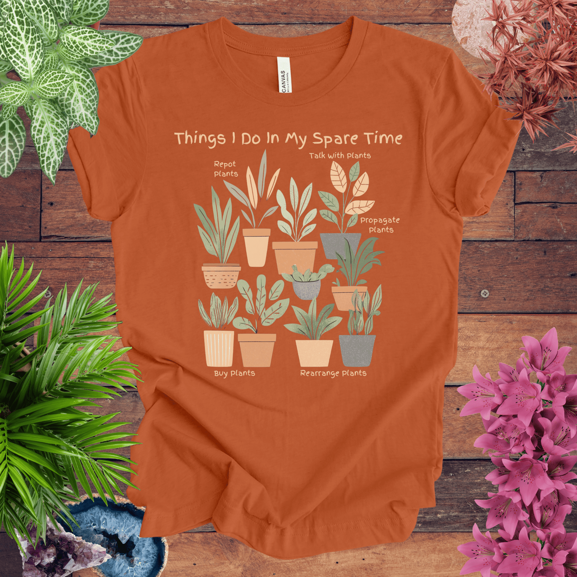 Printify T-Shirt Autumn / S Things I Do in My Spare Time - Houseplant Edition T-Shirt