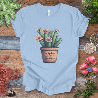 Printify T-Shirt Baby Blue / S "I'm Spikey but I'm Lovable" Funny Cactus Lover T-Shirt