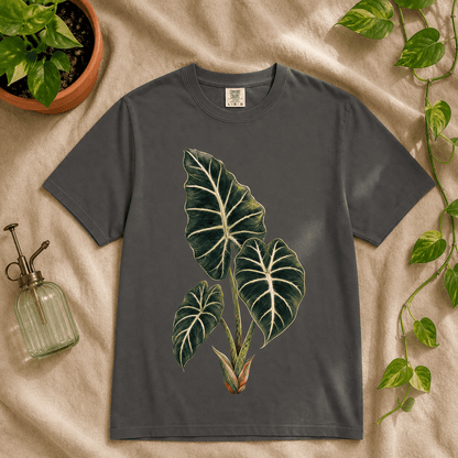 Printify T-Shirt Bay / S Alocasia Velvet Graphic T-Shirt - Plant Lover Gift