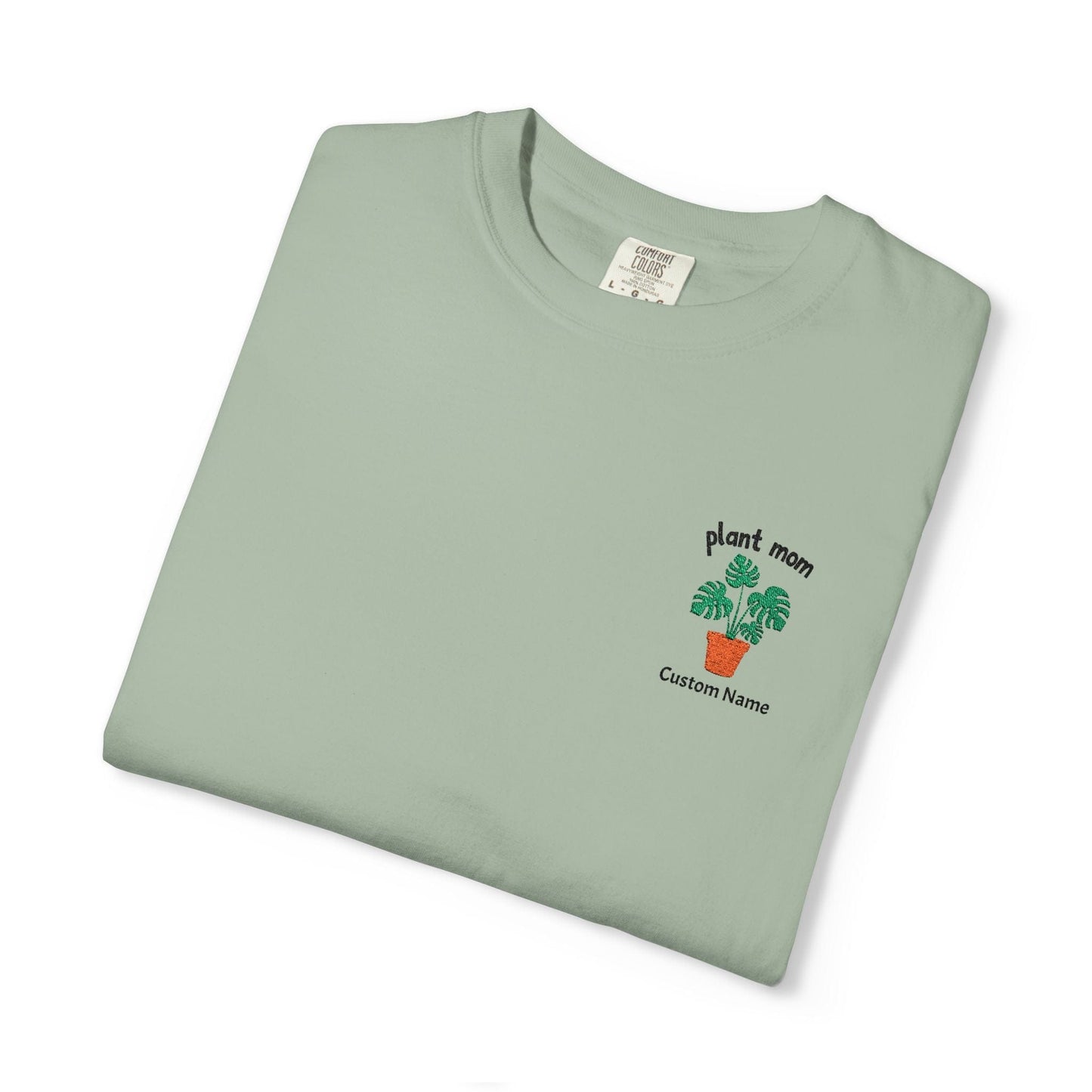 Printify T-Shirt Bay / S Personalized Plant Mom T-Shirt – Custom Embroidered Plant Lover Gift