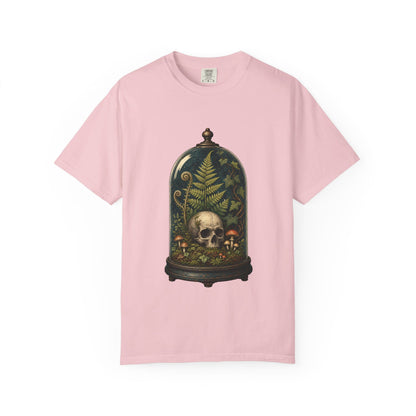 Botanical Vibes T-Shirt Bay / S Skull Terrarium Fern T-Shirt - Gothic Houseplant Art