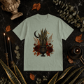 Snake Plant Gothic Urn T-Shirt - Dark Botanical Art